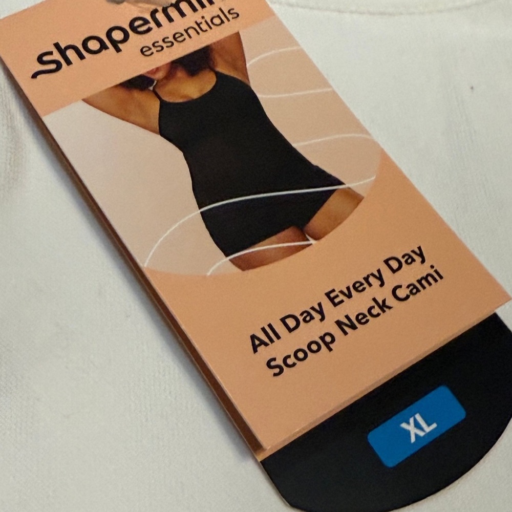 Shapermint Essentials Scoop Neck Shaping Cami White XL Plus NWT - Picture 4 of 7